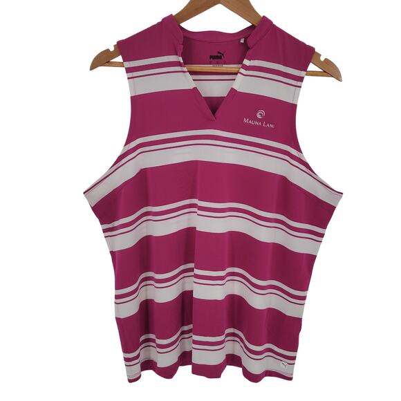 Puma Golf Tennis Athletic Top Pickle Ball Sleeveless Polo Mauna Lani Women's XL - Picture 1 of 8